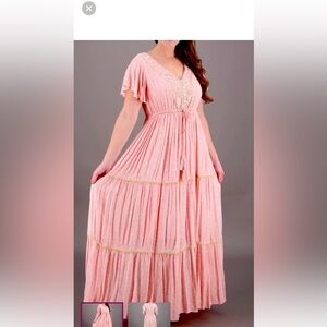 Elegant Pink Maxi Dress